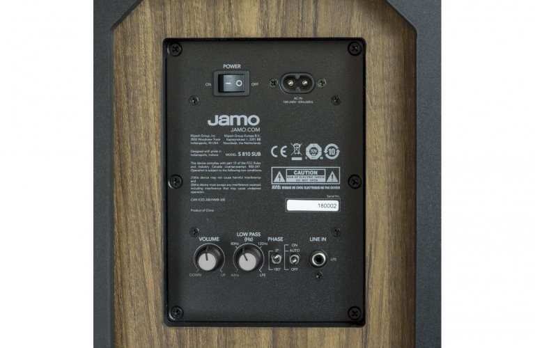 Jamo S 810 SUB (Walnut) органы управления
